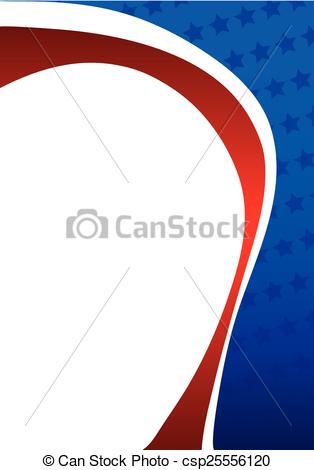 314x470 Patriotic Frame Background Vector Illustration.