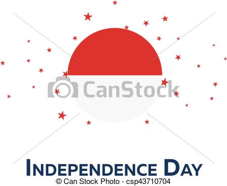 450x369 Independence Day Of Indonesia. Patriotic Banner. Vector