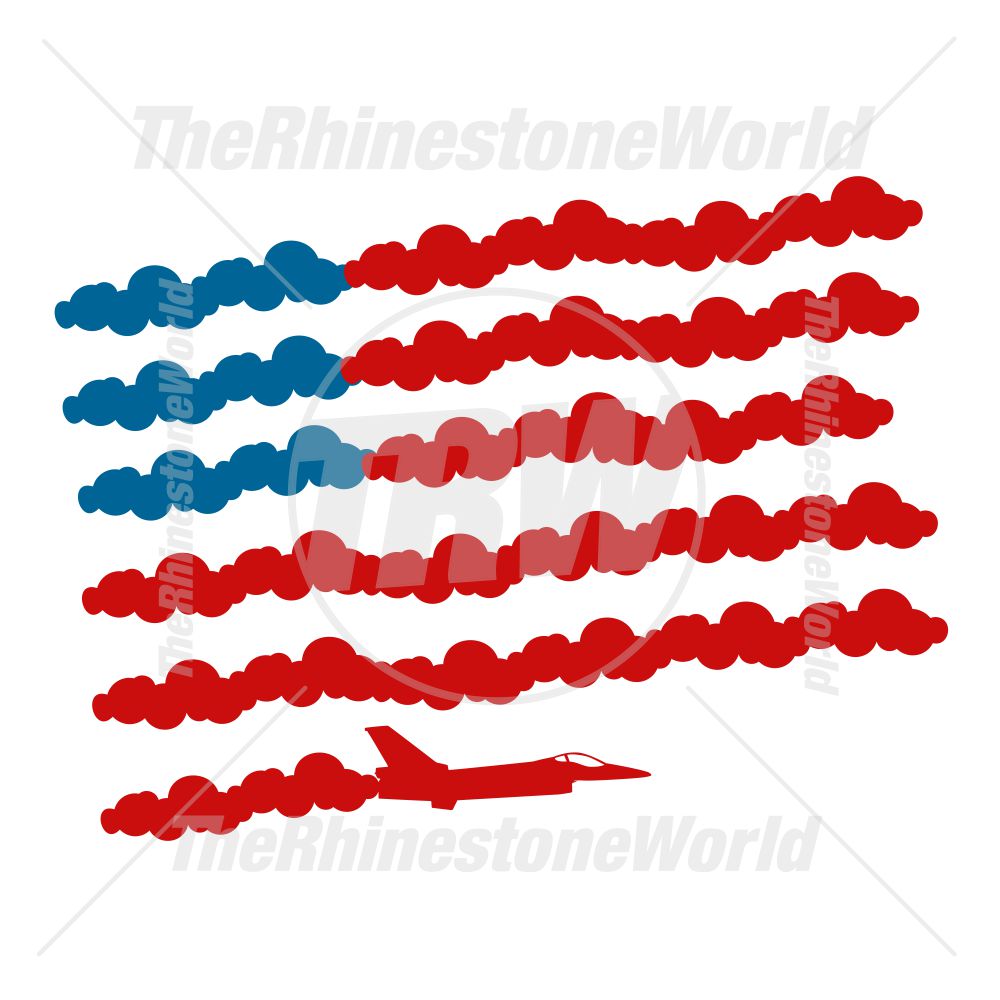 1000x1000 Patriotic Plane Vector Design