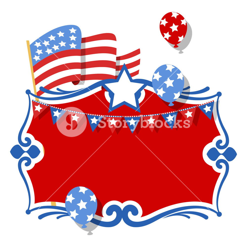 1000x997 Usa Patriotic Theme Celebration Background Vector Royalty Free