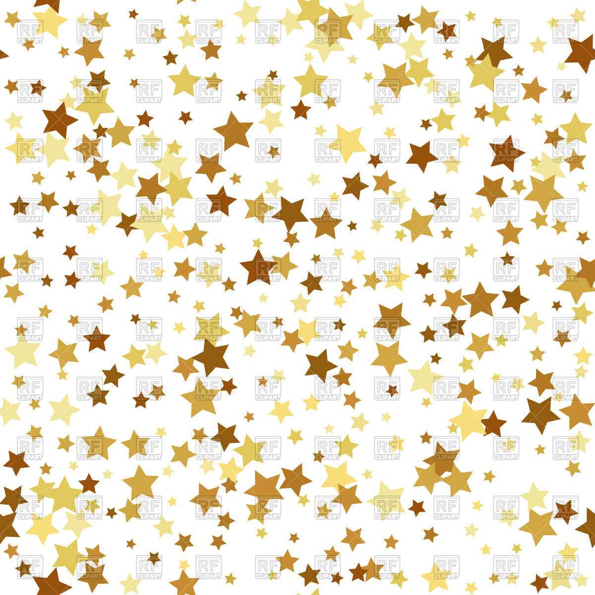 1200x1200 Gold Star Seamless Pattern Background Vector Image Vector