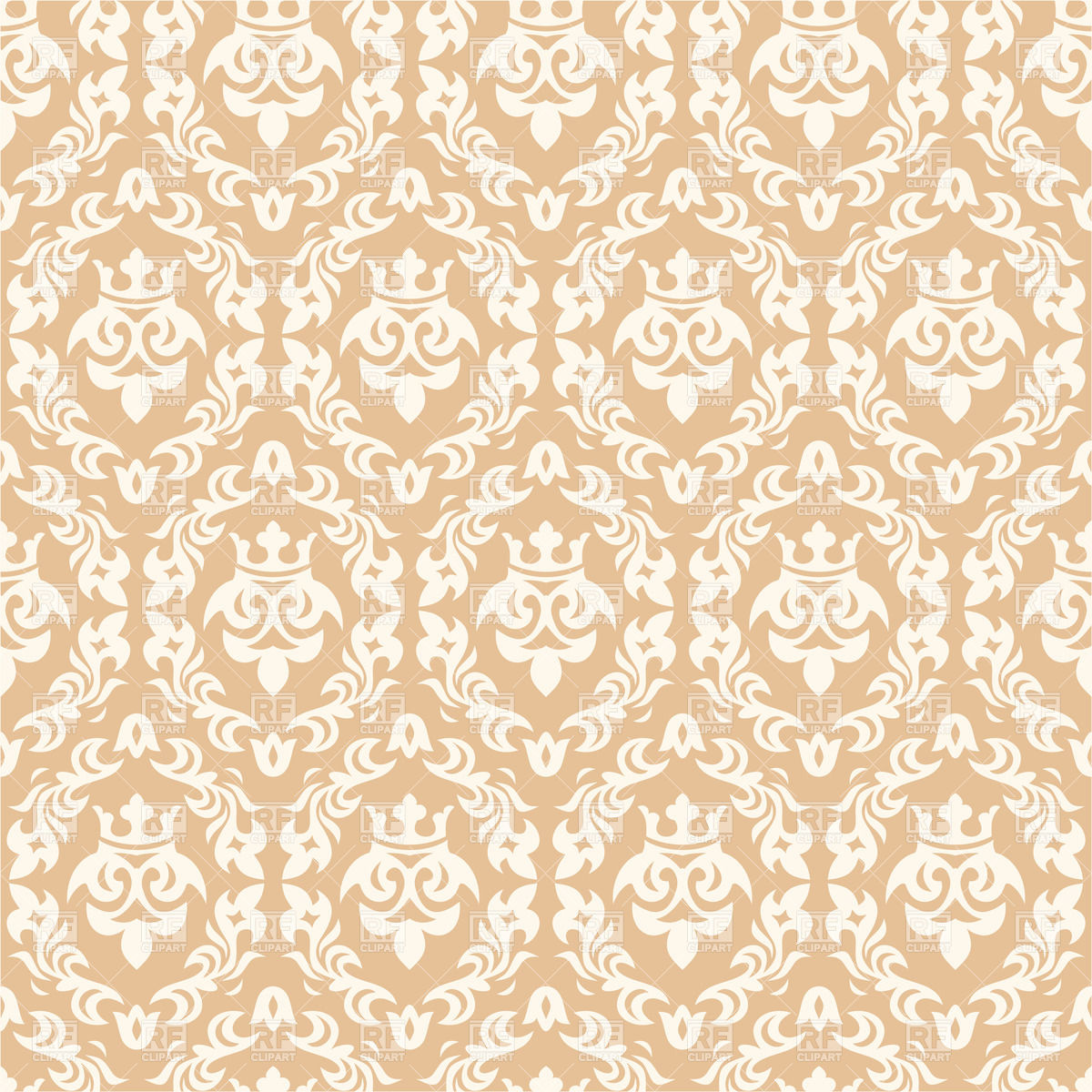 1200x1200 Abstract Floral Seamless Pattern Background Vector Illustration