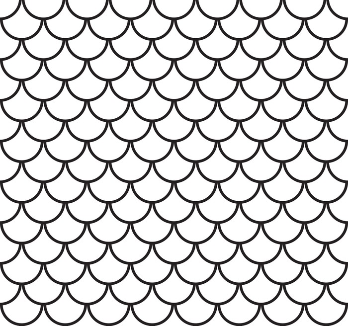 700x656 Seamless Fish Scale Pattern Vector Illustration Poster Pixers