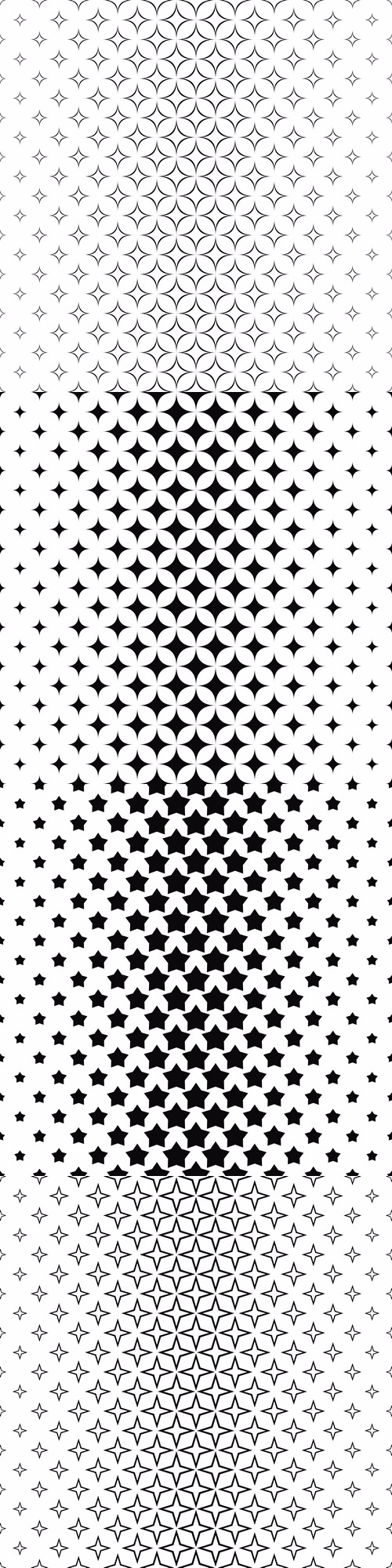 500x2000 99 Monochrome Star Pattern Vector Backgrounds Graphic Design