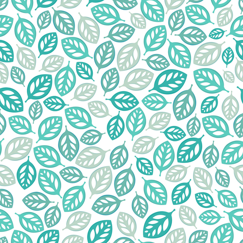 500x500 Set Of Seamless Leaves Pattern Vector 02 Free Download