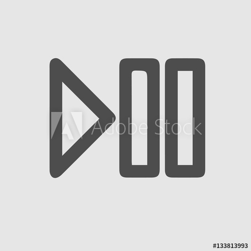 500x500 Play Pause Vector Icon. Vector Illustration Eps 10.
