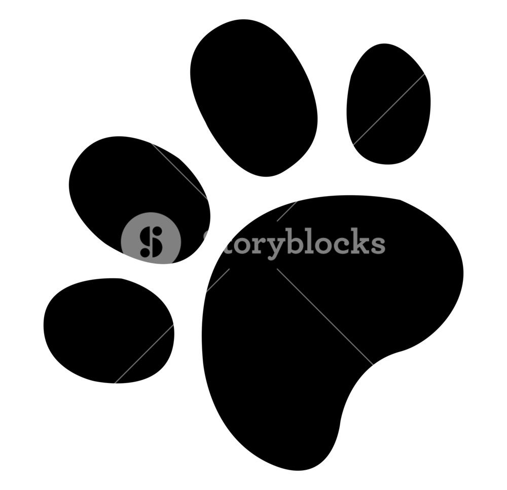 1000x967 Paw Vector Royalty Free Stock Image
