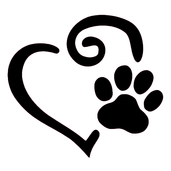 581x581 Vector Swirl Clipart Paw Print