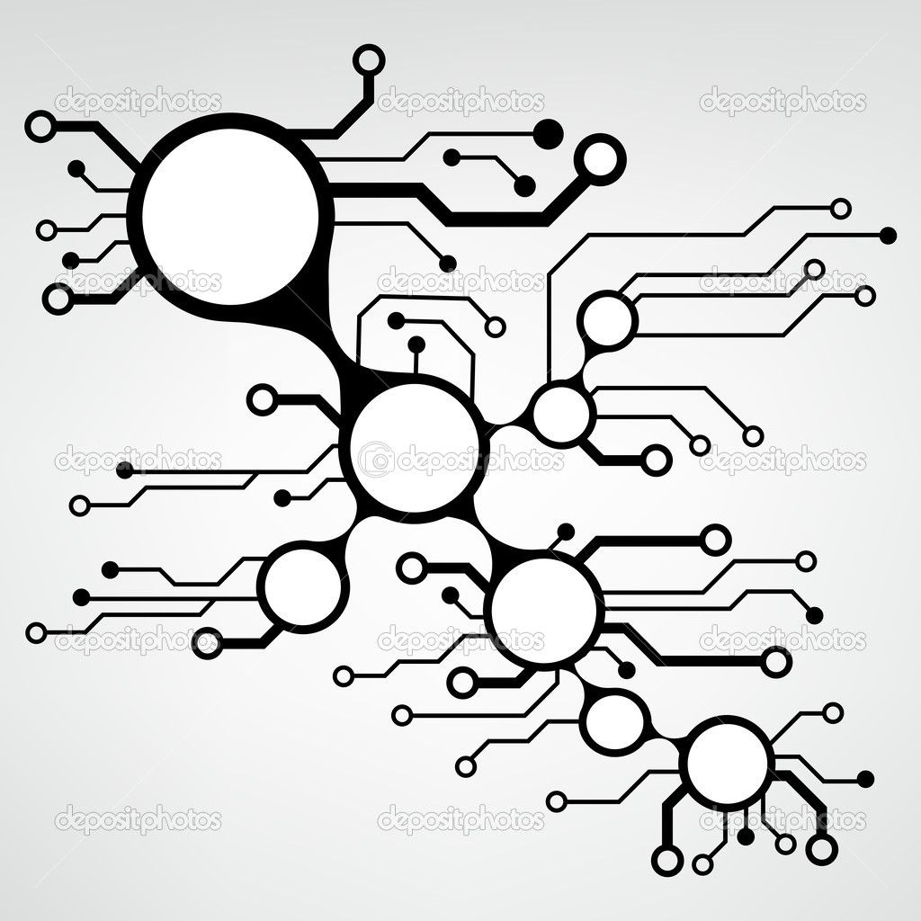 1024x1024 Abstract Circuit Board Techno Background. Eps10 Vector