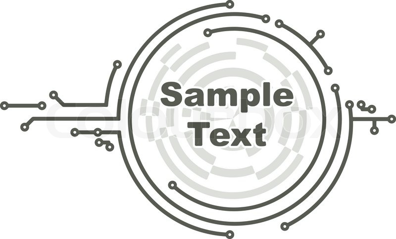 800x483 Round Frame In Pcb Layout Style For Text Or Design Stock Vector