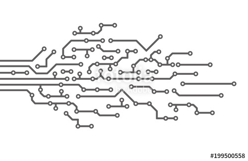 500x325 Technical Circuit Pcb Graphic Illustration. Conceptual Design In