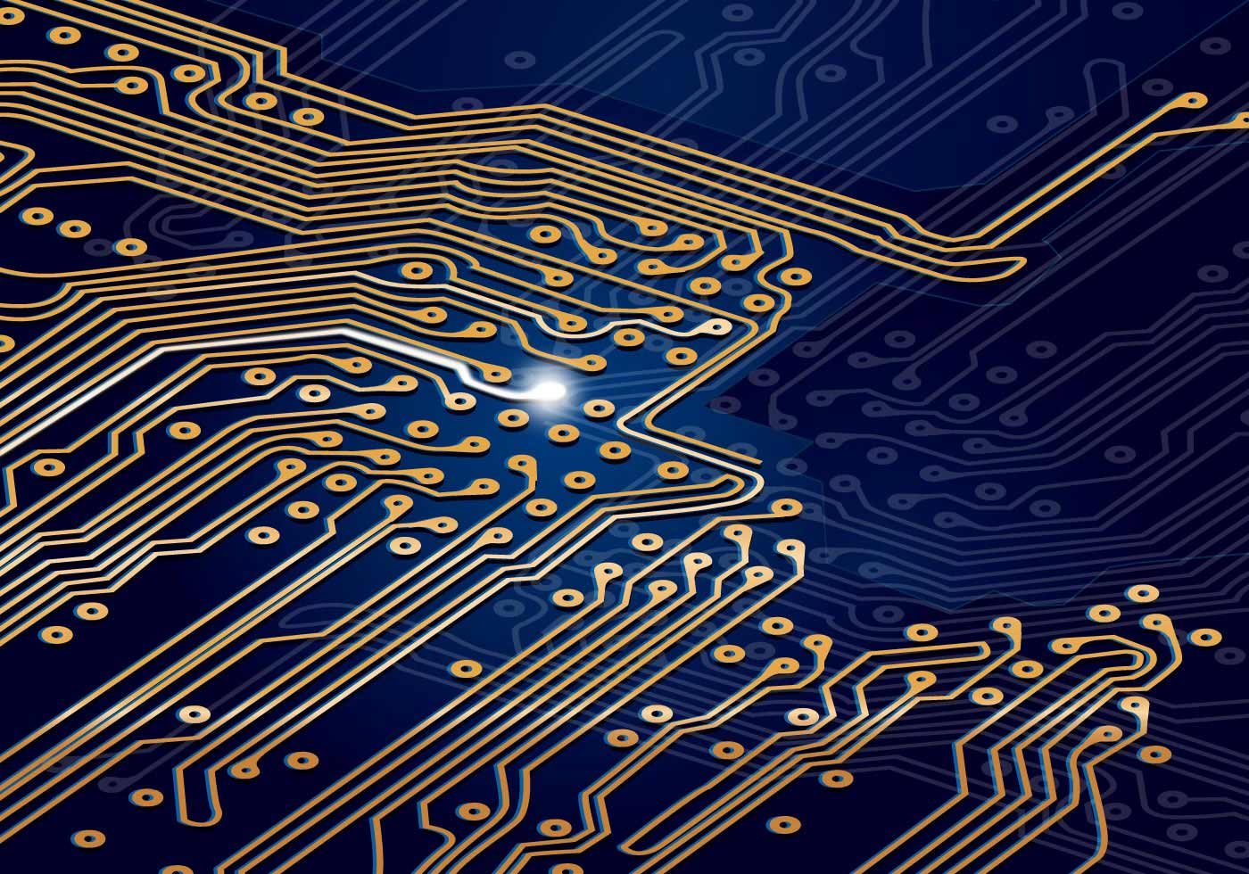 1400x980 Circuit Board Free Vector Art