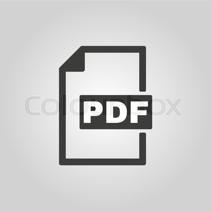800x800 The Pdf Icon. File Format Symbol. Flat Vector Illustration Stock