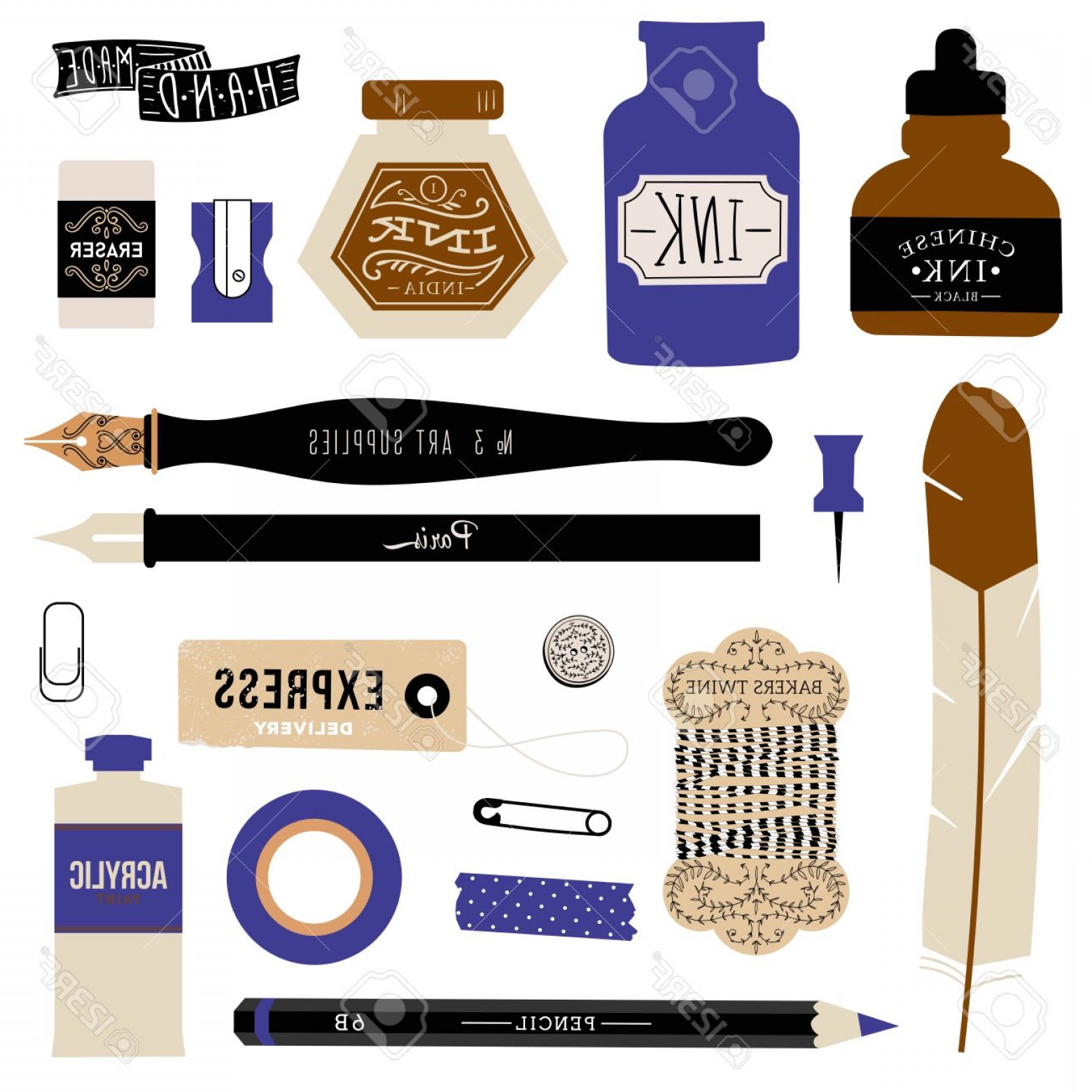 1560x1560 Ink Pen Vector Decal Geekchicpro