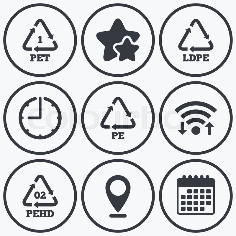 800x800 Clock, Wifi And Stars Icons. Pet, Ld Pe And Hd Pe Icons. High