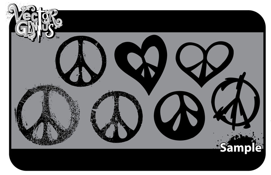 881x570 Free Peace Sign Vector Graphics