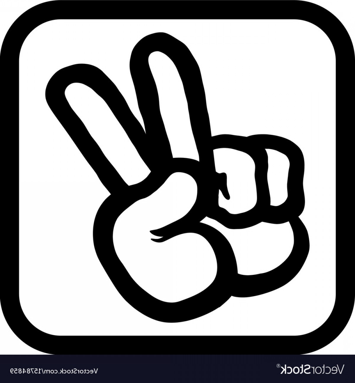 1200x1296 Hand Peace Sign Symbol Vector Rongholland