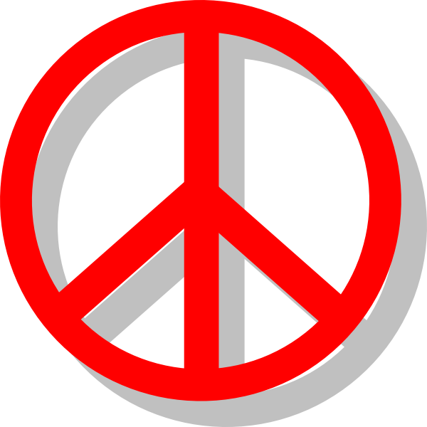 600x600 Peace Sign Clip Art Free Vector 4vector