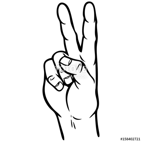 500x500 Hand Peace Sign Illustration Stock Image And Royalty Free Vector
