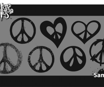 336x280 Peace Sign Shapes Vector