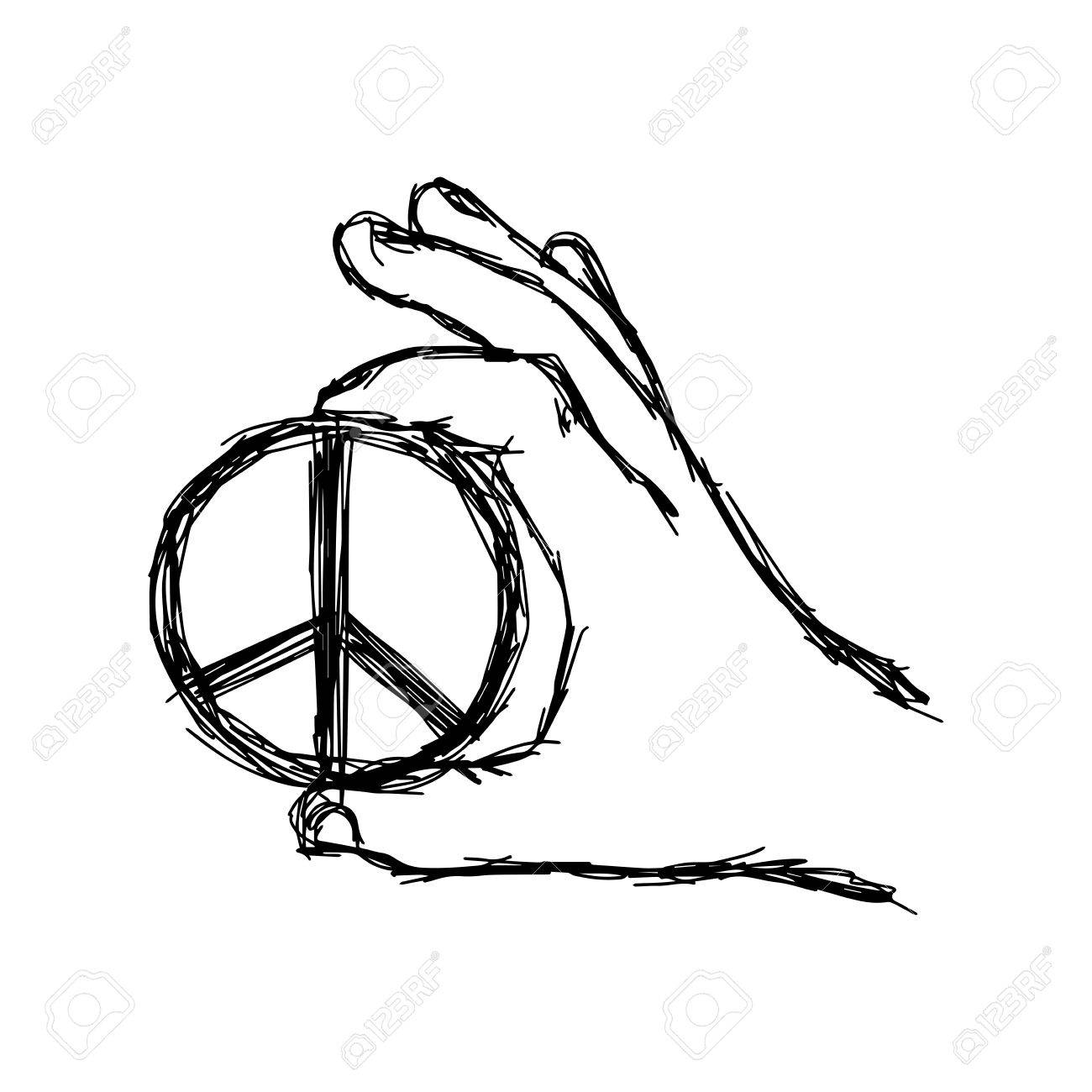 1300x1300 Drawn Peace Sign Vector Hand