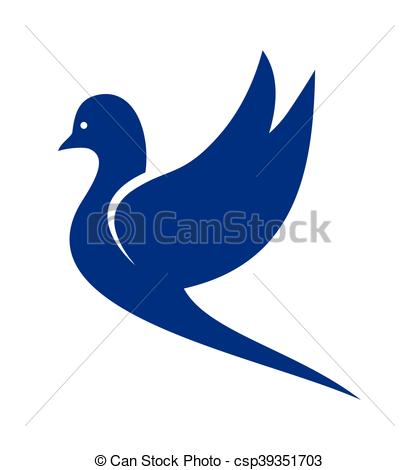419x470 Dove Of Peace Vector Icon. Vector Illustration Of The Dove Of