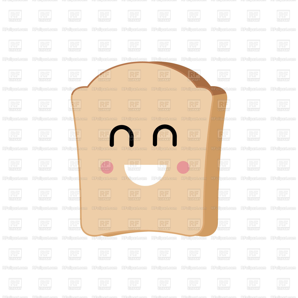 1200x1200 Happy Bread Emoji Vector Image Vector Artwork Of Food And