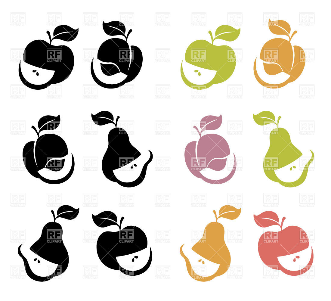 1100x1000 Fruit Silhouettes