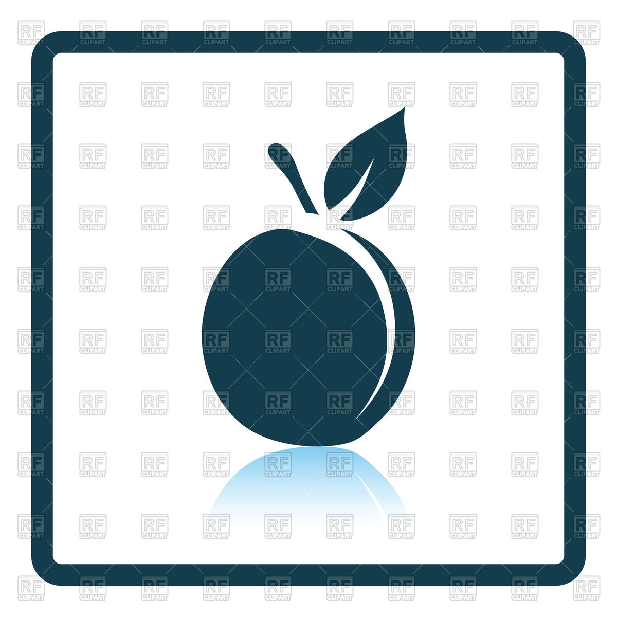 1200x1200 Icon Of Peach Vector Image Vector Artwork Of Signs, Symbols