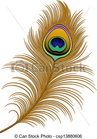 327x470 Peacock Feather Over White. Eps 10, Ai, Jpeg.