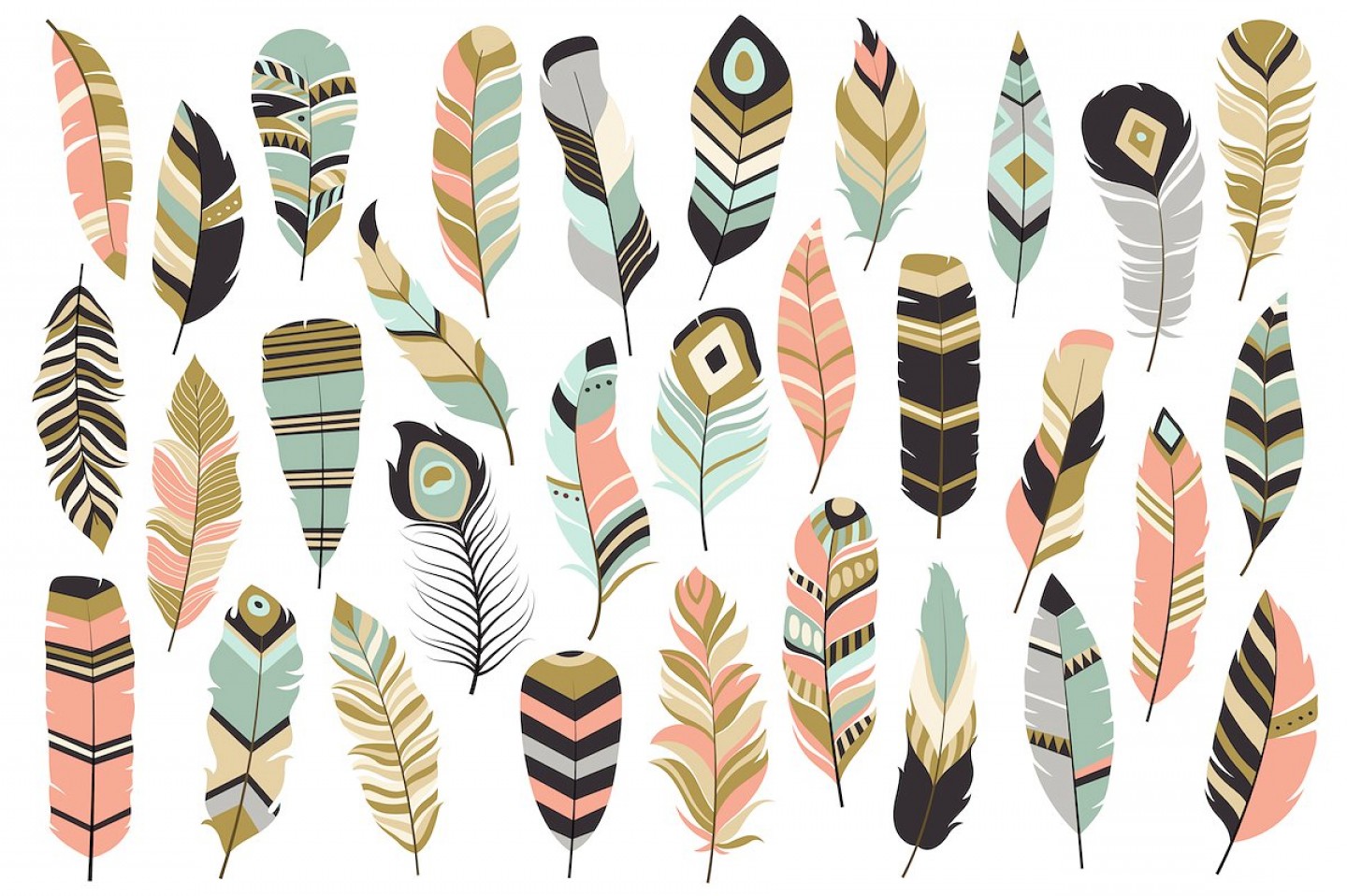 1440x958 Tribal Feathers Vector Png Geekchicpro