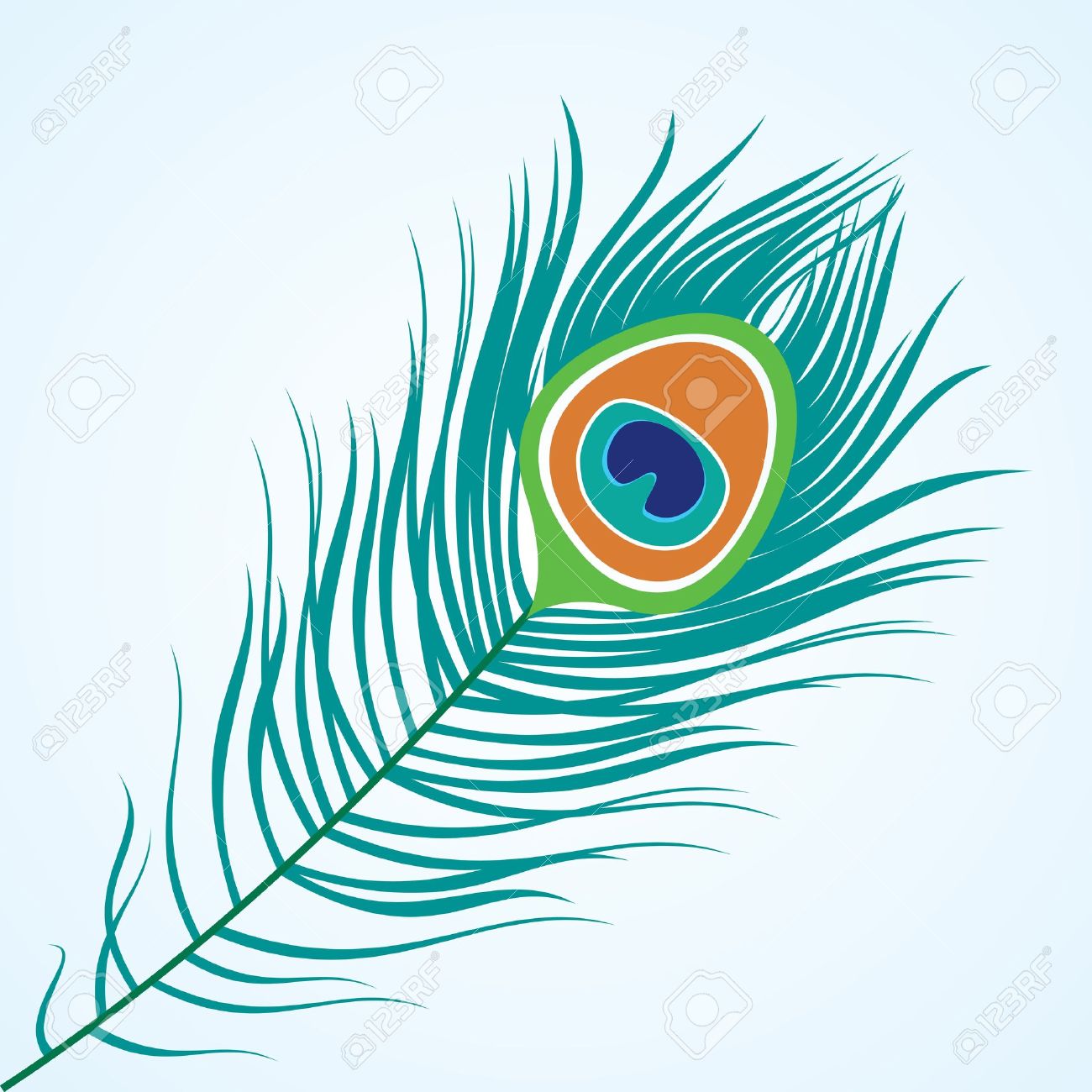 1300x1300 Cobalt Peacock Feather Clipart
