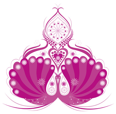 406x400 Peacock And Swan Deformation Vector Free Vector 4vector