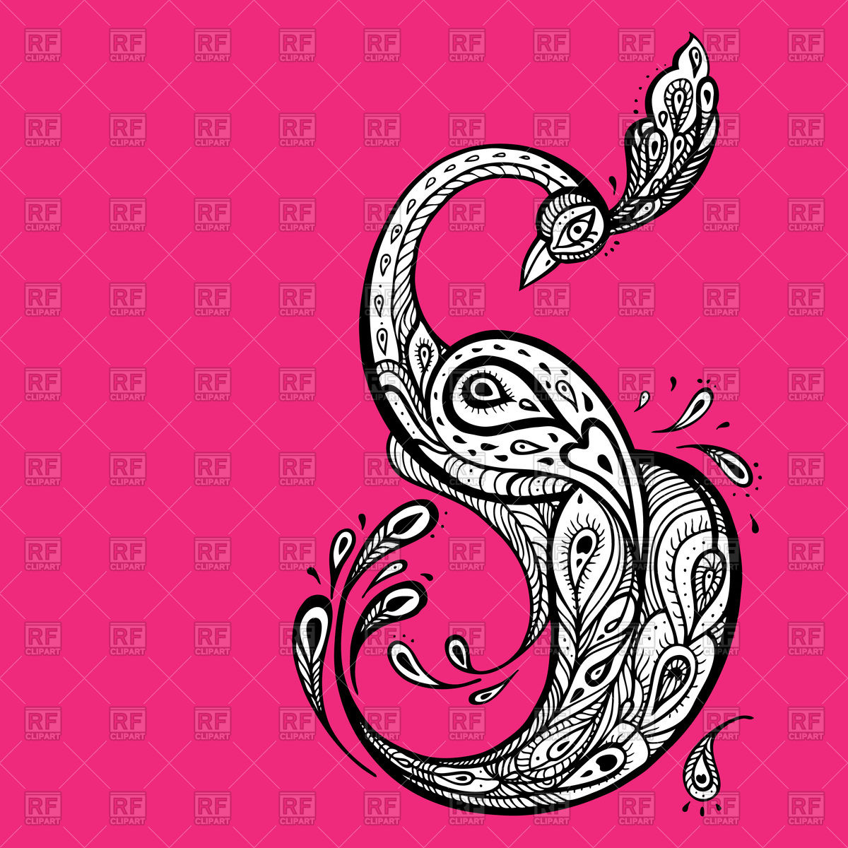 1200x1200 Decorative Ornate Peacock Vector Image Vector Artwork Of Plants