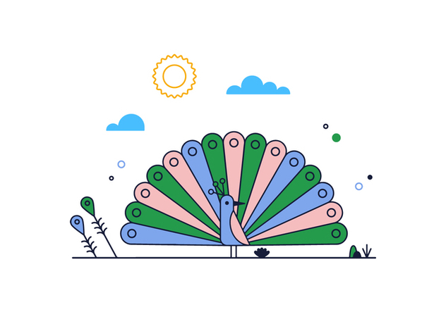 632x443 Free Peacock Vector Free Vector Download 390297 Cannypic