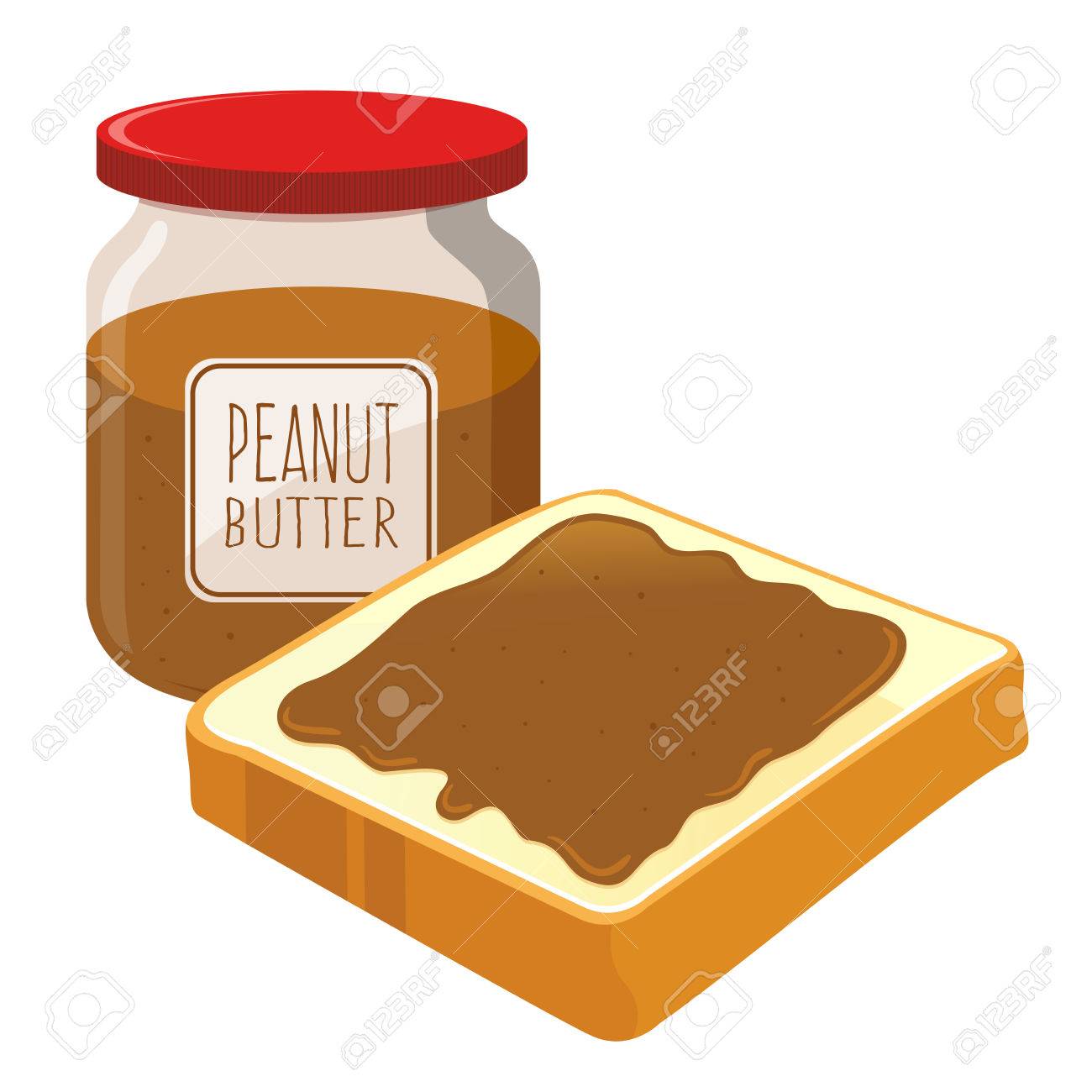 1300x1300 Peanut Butter Clipart Bread Slice