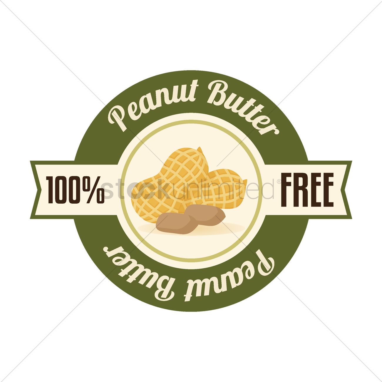 1300x1300 Peanut Butter Free Label Vector Image