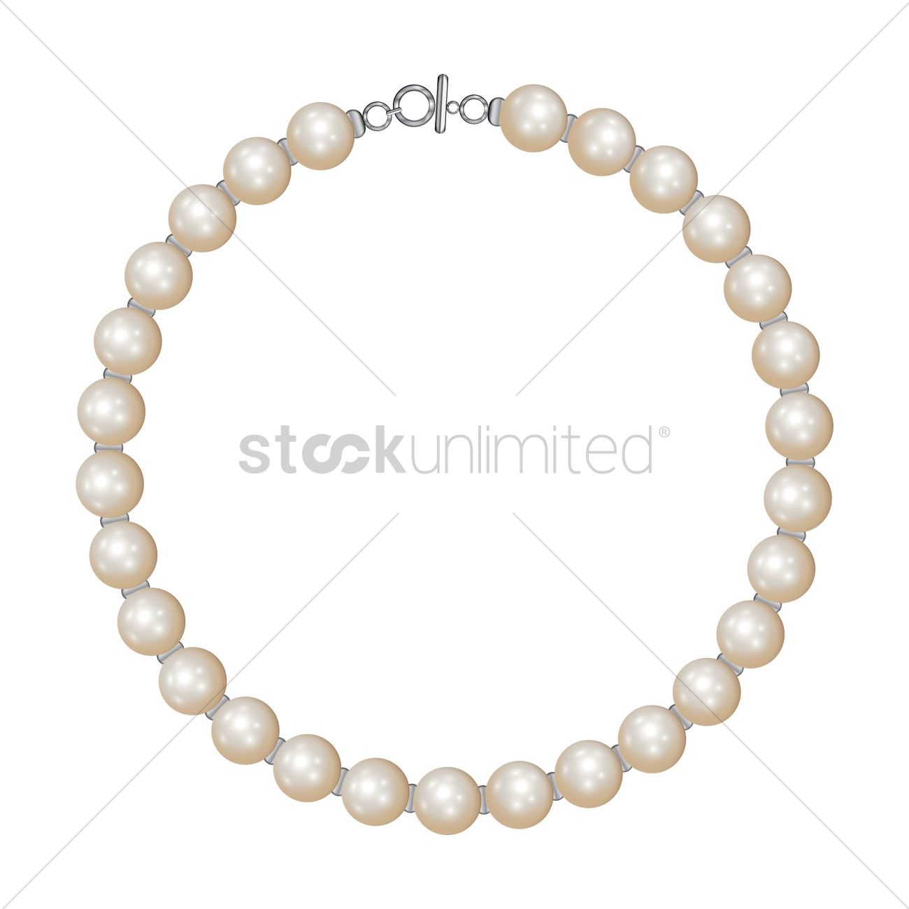 1300x1300 Pearl Necklace Vector Image