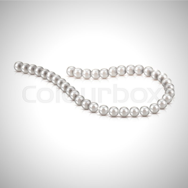 800x800 Pearl Necklace Vector Stock Vector Colourbox