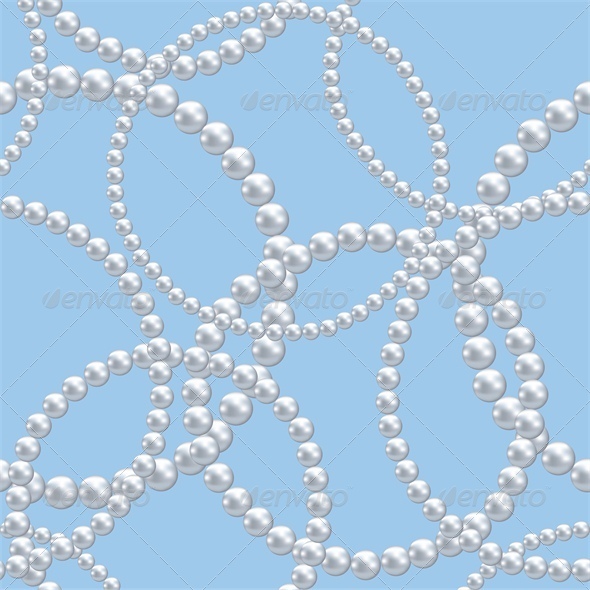 590x590 Seamless Background With Pearl Necklace By Prikhnenko Graphicriver