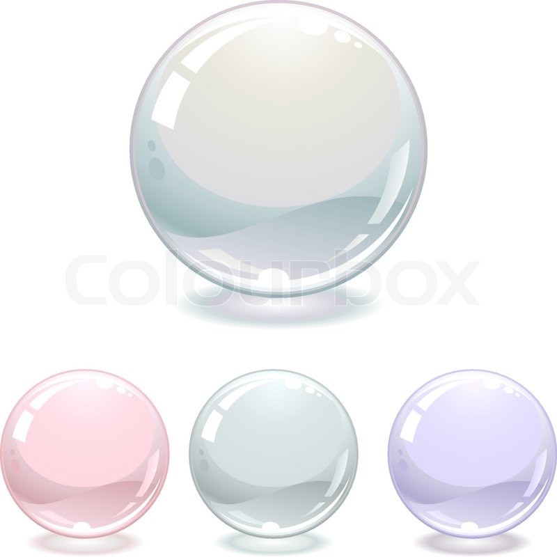 800x800 Pearls Collection Isolated On White Vector Illustration Stock