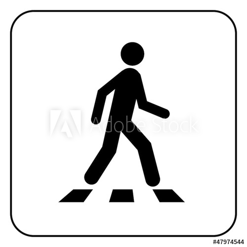 500x500 Pedestrian Symbol, Vector