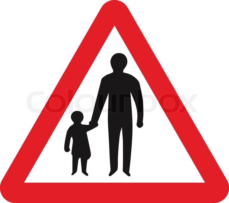 800x707 Pedestrians In Road Ahead Sign Stock Vector Colourbox