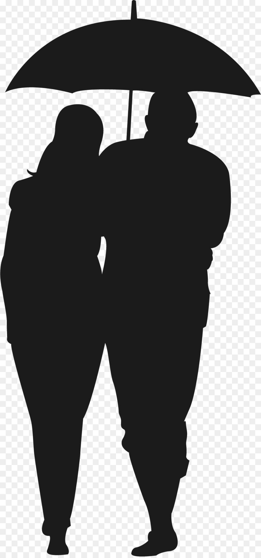 900x1920 Silhouette Umbrella Walking Scalable Vector Graphics