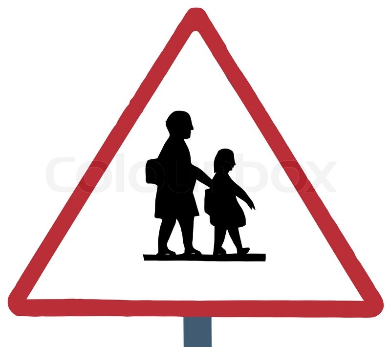 800x710 Vector Illustration Of Pedestrian Crossing Sign On Cyprus Roads