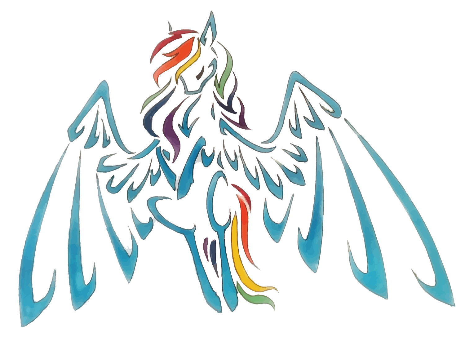 1500x1087 Rainbow Dash Pegasus
