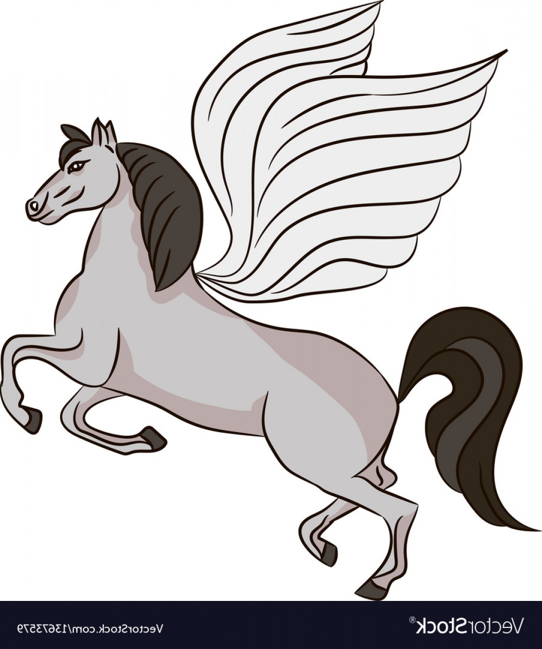 1083x1296 Silhouette Of A Horse With Wings Pegasus Vector Arenawp
