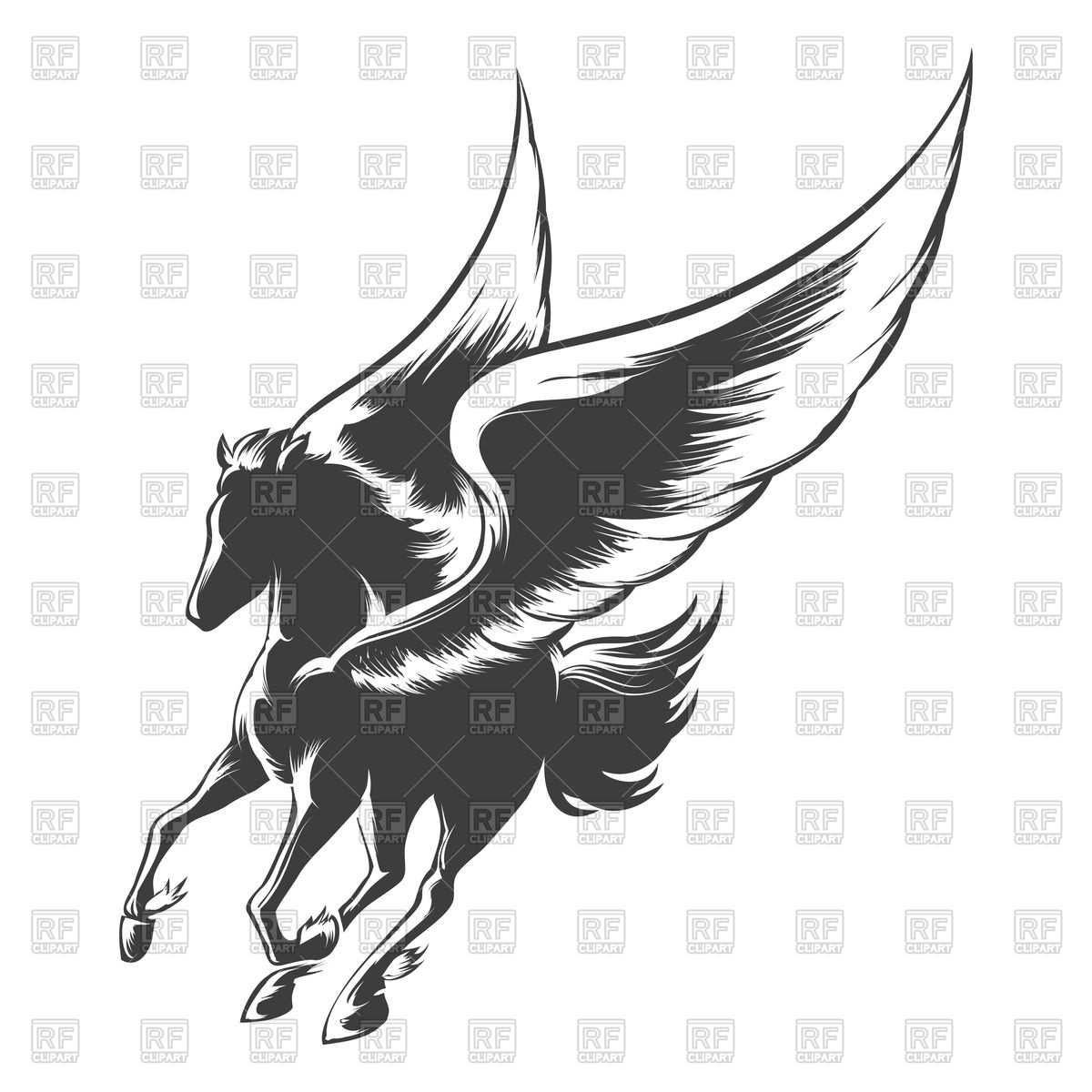 1200x1200 Winged Horse Pegasus Vector Image Vector Artwork Of Plants And