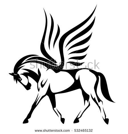 450x468 Pegasus Vector Illustration