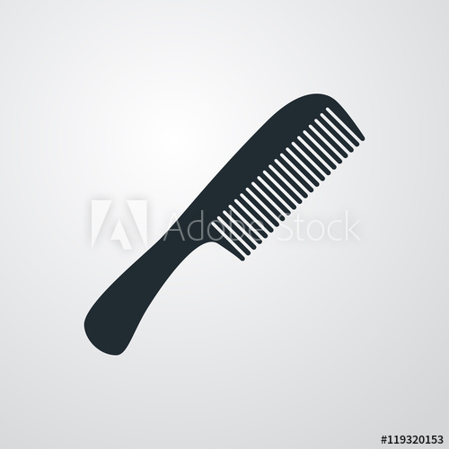 500x500 Icono Plano Peine Con Mango Sobre Fondo Degradado